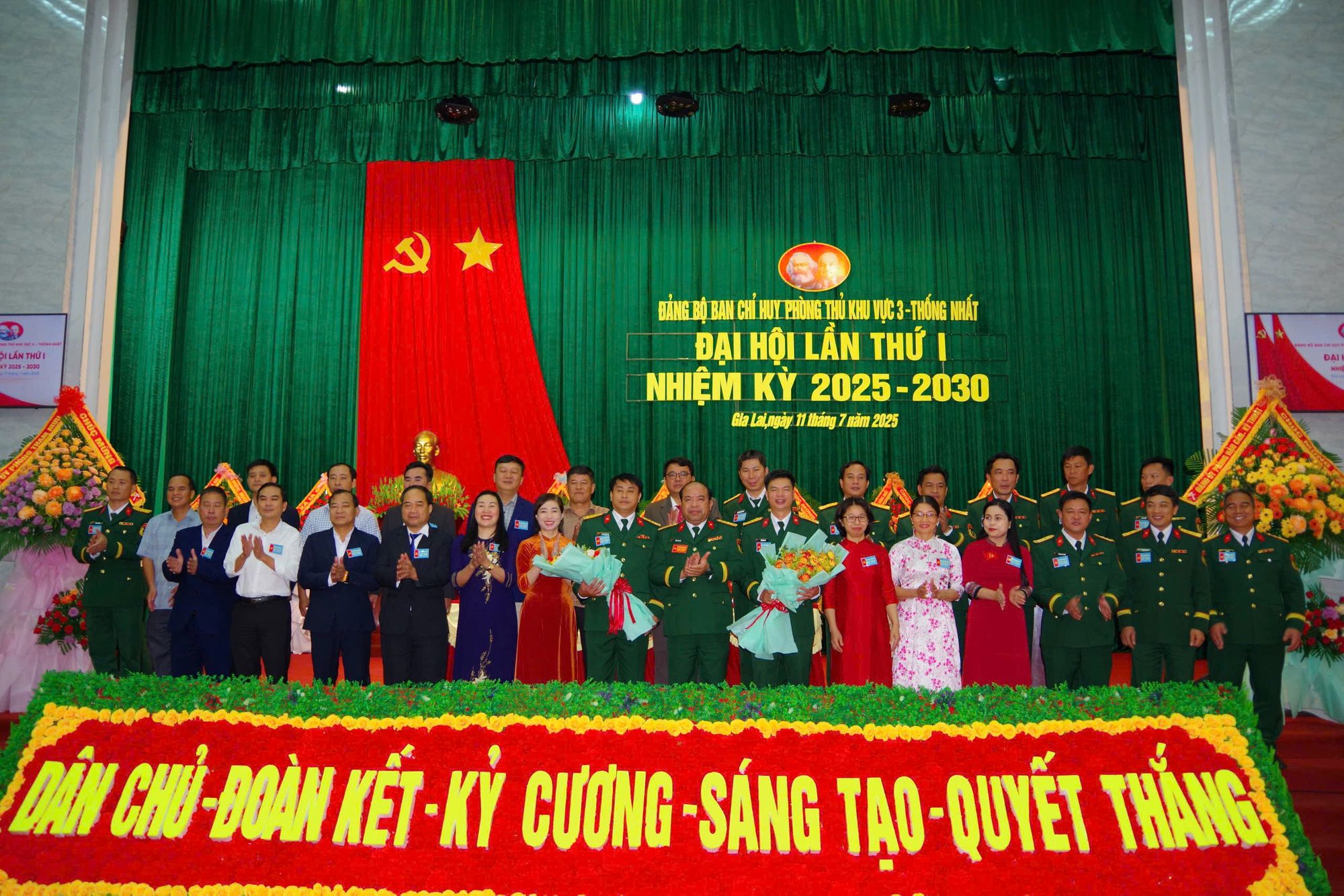 Bộ CHQS tỉnh Gia Lai - Đảng bộ Ban Chỉ huy Phòng thủ khu vực 3-Thống Nhất xác định 3 đột phá trong nhiệm kỳ 2025-2030